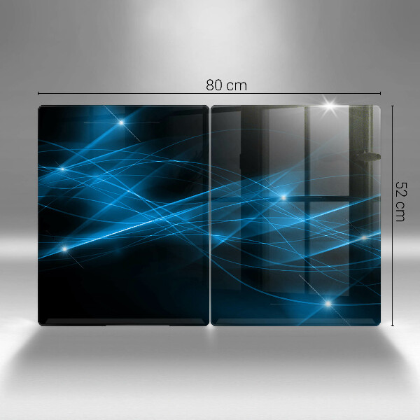 Zaščitna plošča za štedilnik Abstraktni modri dim