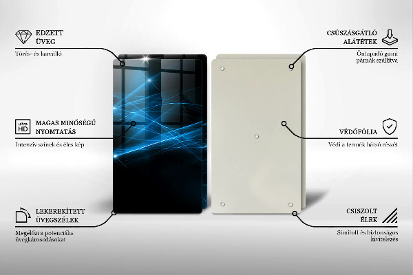 Zaščitna plošča za štedilnik Abstraktni modri dim