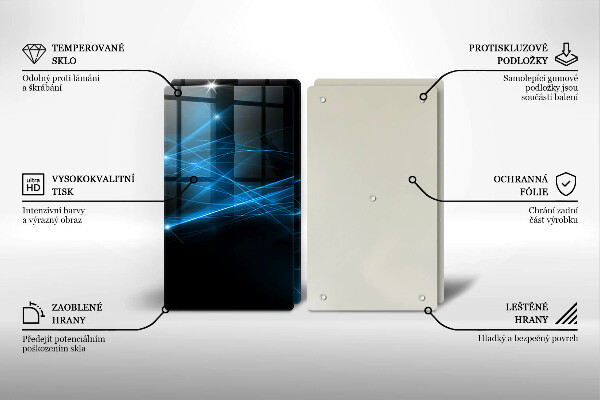 Zaščitna plošča za štedilnik Abstraktni modri dim