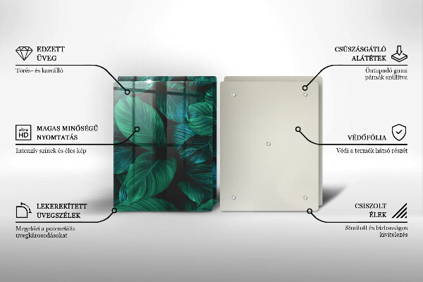 Zaščitna plošča za štedilnik Listi džungle