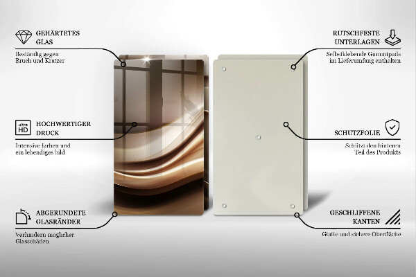 Zaščitna plošča za štedilnik Abstrakcija nežne linije