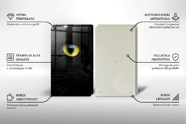 Zaščitna plošča za štedilnik Živalske mačje oči