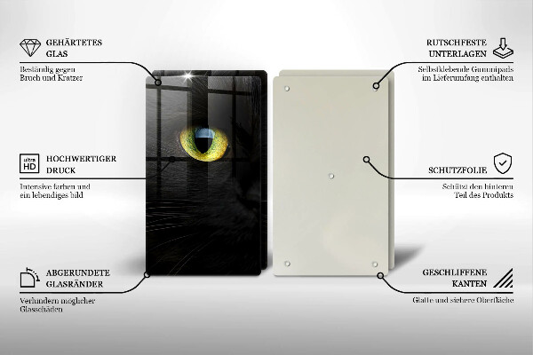 Zaščitna plošča za štedilnik Živalske mačje oči