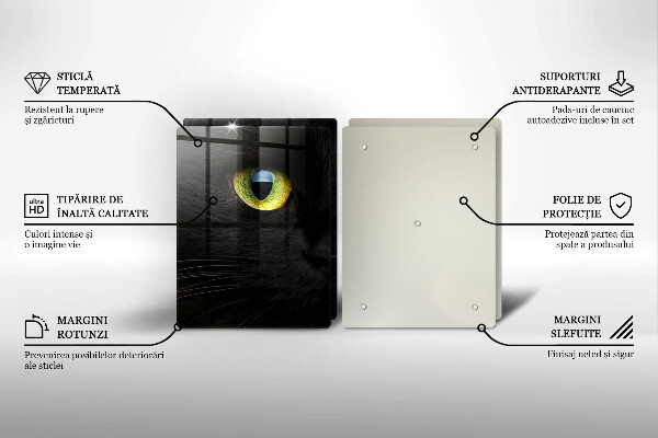 Zaščitna plošča za štedilnik Živalske mačje oči