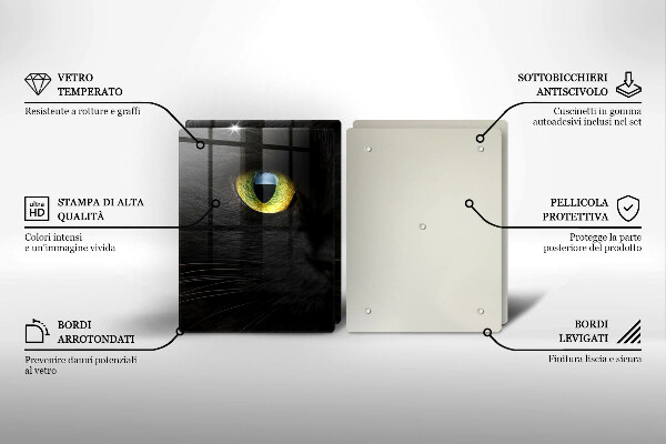 Zaščitna plošča za štedilnik Živalske mačje oči
