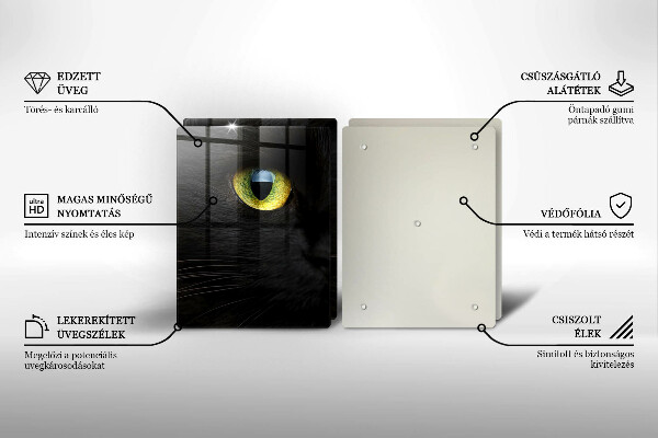 Zaščitna plošča za štedilnik Živalske mačje oči