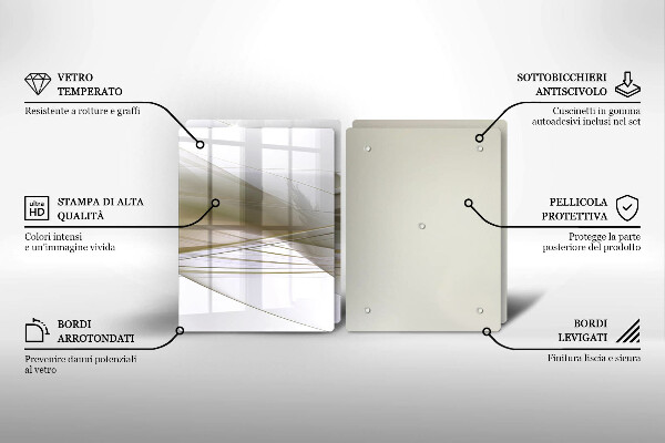 Zaščitna plošča za štedilnik Oblikovanje abstraktnih črt