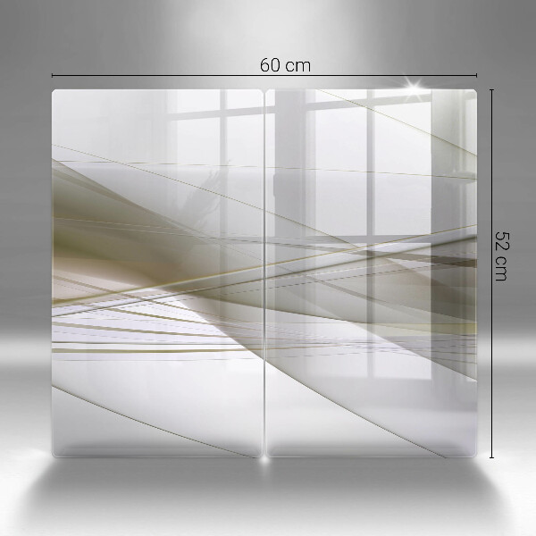 Zaščitna plošča za štedilnik Oblikovanje abstraktnih črt