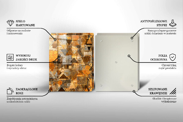 Zaščitna plošča za štedilnik Brezšivni vzorec geometrijskih likov