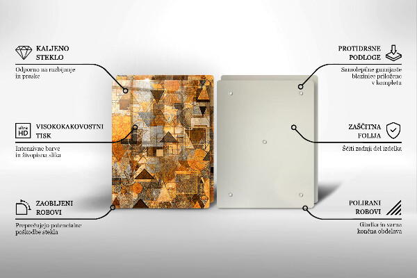 Zaščitna plošča za štedilnik Brezšivni vzorec geometrijskih likov