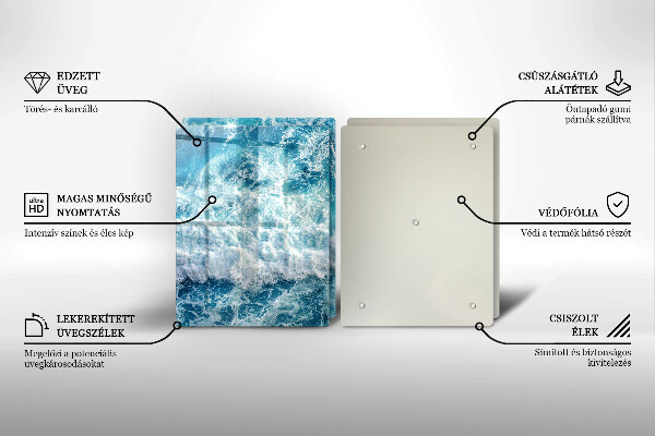 Zaščitna plošča za štedilnik Valovi morske vode