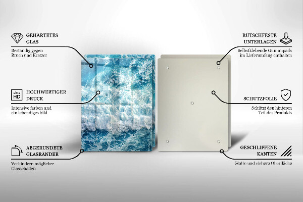 Zaščitna plošča za štedilnik Valovi morske vode