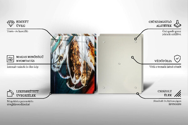 Zaščitna plošča za štedilnik Boho ptičje perje