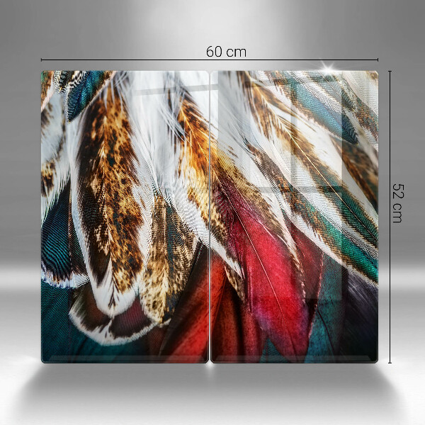 Zaščitna plošča za štedilnik Boho ptičje perje