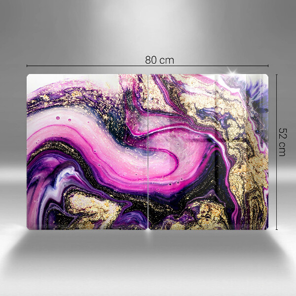 Zaščitna plošča za štedilnik Zlata abstraktna oblika