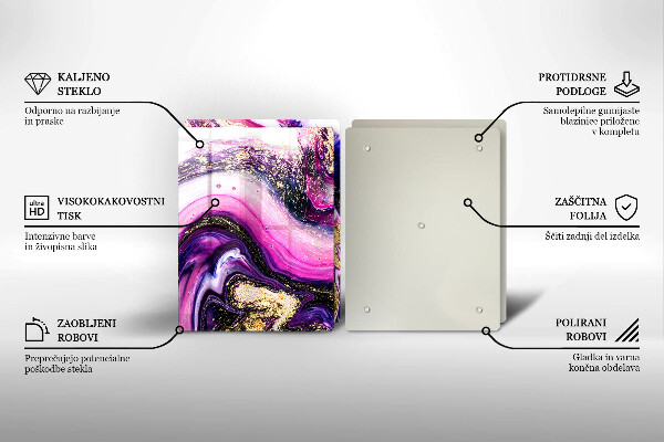 Zaščitna plošča za štedilnik Zlata abstraktna oblika