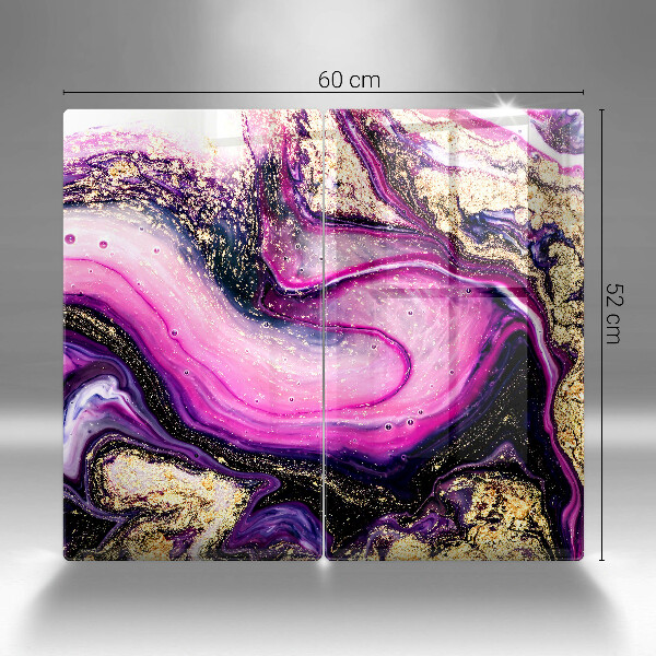 Zaščitna plošča za štedilnik Zlata abstraktna oblika