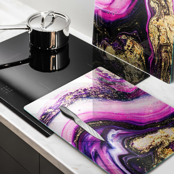 Zaščitna plošča za štedilnik Zlata abstraktna oblika