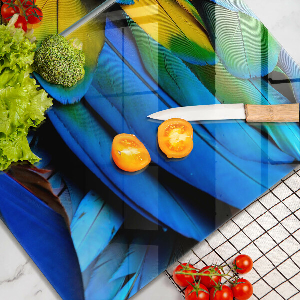 Zaščitna plošča za štedilnik Pisano perje papige