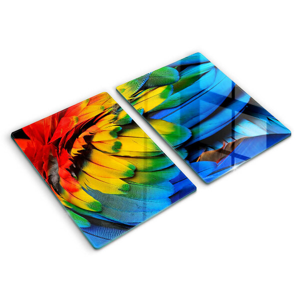 Zaščitna plošča za štedilnik Pisano perje papige