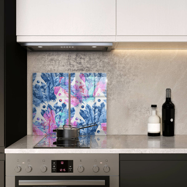 Zaščitna plošča za štedilnik Boho ilustracija perja