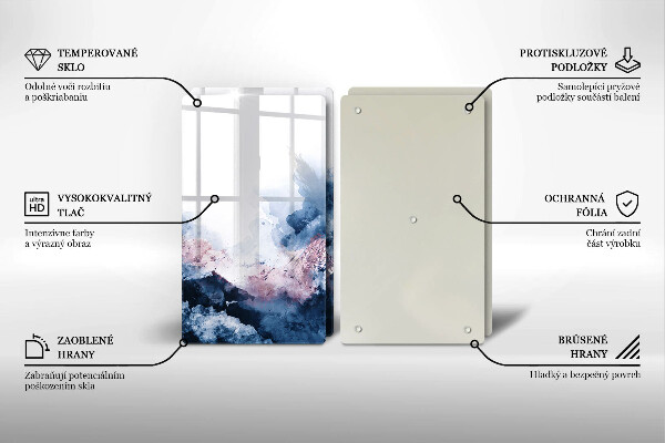 Zaščitna plošča za štedilnik Abstraktno poslikane gore