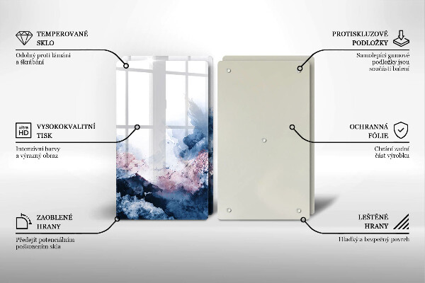 Zaščitna plošča za štedilnik Abstraktno poslikane gore