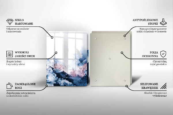 Zaščitna plošča za štedilnik Abstraktno poslikane gore