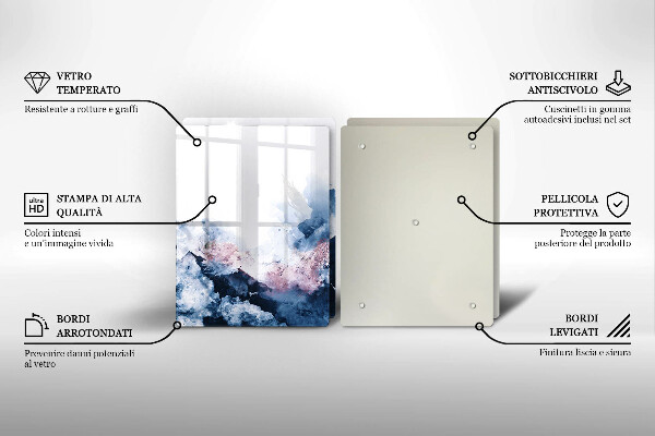 Zaščitna plošča za štedilnik Abstraktno poslikane gore