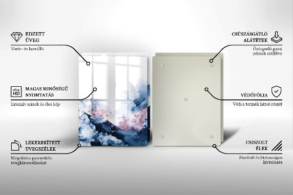 Zaščitna plošča za štedilnik Abstraktno poslikane gore