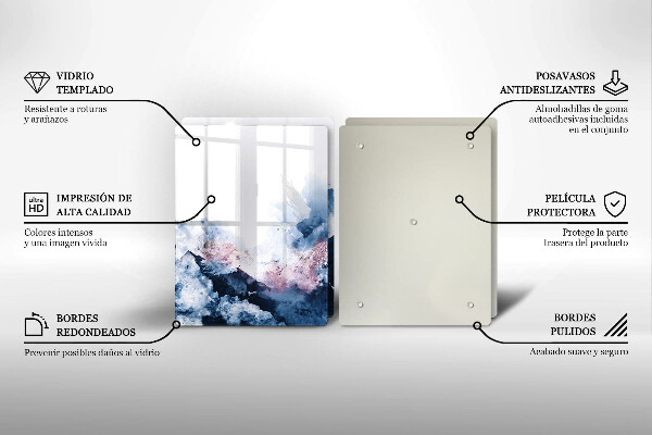 Zaščitna plošča za štedilnik Abstraktno poslikane gore