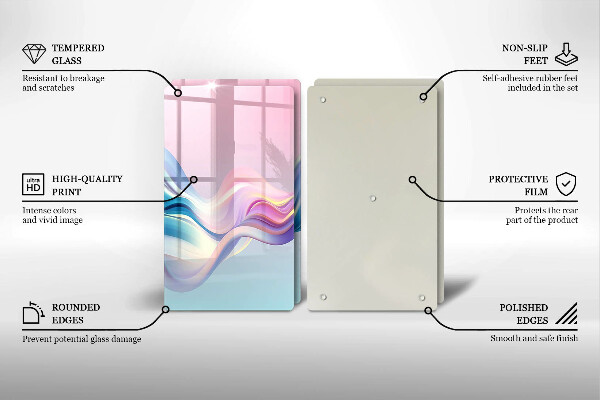 Zaščitna plošča za štedilnik Pastelna abstrakcija