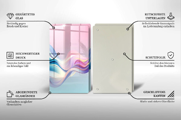 Zaščitna plošča za štedilnik Pastelna abstrakcija