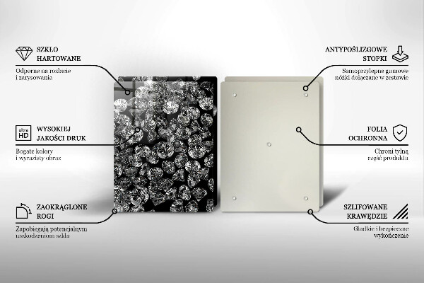 Zaščitna plošča za štedilnik Diamanti diamanti