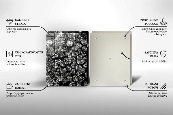 Zaščitna plošča za štedilnik Diamanti diamanti