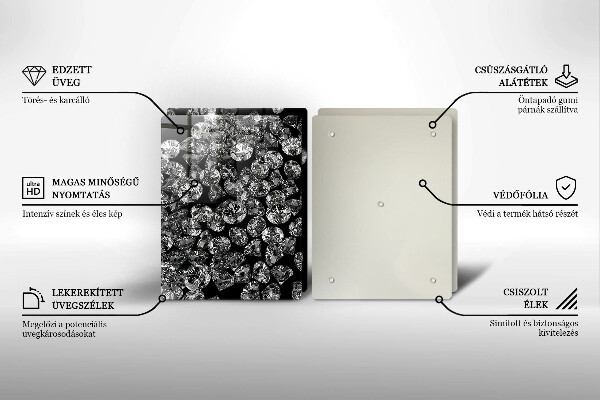 Zaščitna plošča za štedilnik Diamanti diamanti