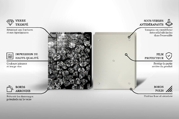 Zaščitna plošča za štedilnik Diamanti diamanti