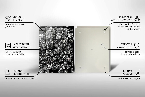 Zaščitna plošča za štedilnik Diamanti diamanti