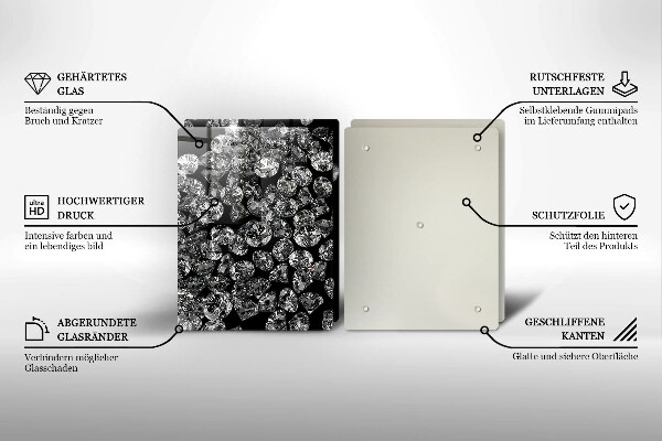 Zaščitna plošča za štedilnik Diamanti diamanti