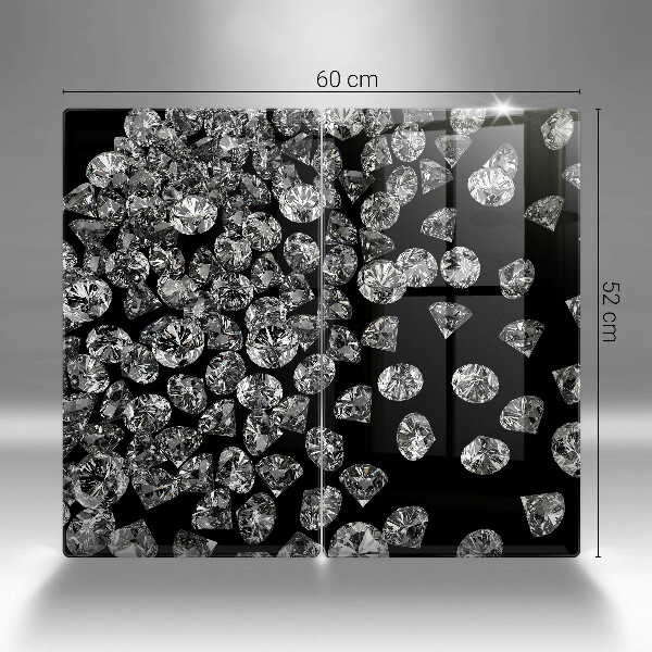 Zaščitna plošča za štedilnik Diamanti diamanti