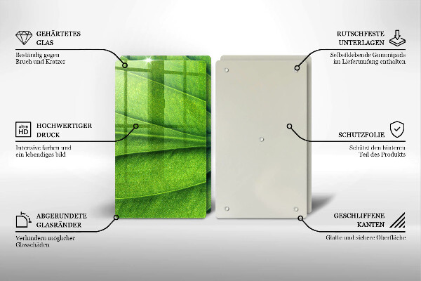 Zaščitna plošča za štedilnik Naravni žilni list