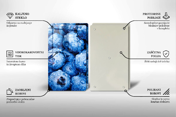 Zaščitna plošča za štedilnik Sočne borovnice