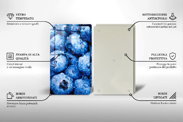 Zaščitna plošča za štedilnik Sočne borovnice