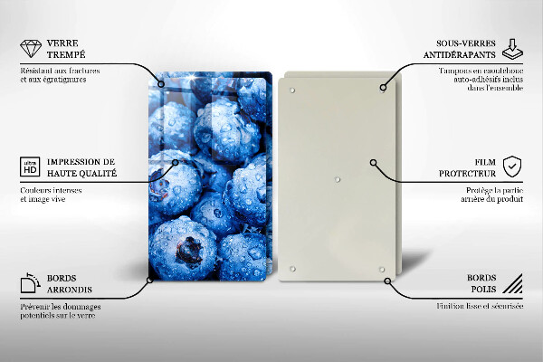 Zaščitna plošča za štedilnik Sočne borovnice