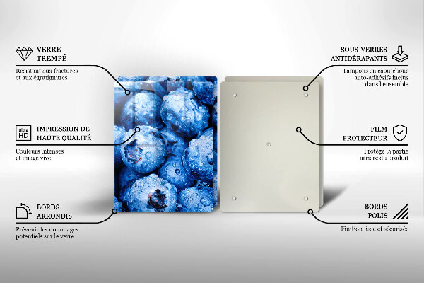 Zaščitna plošča za štedilnik Sočne borovnice