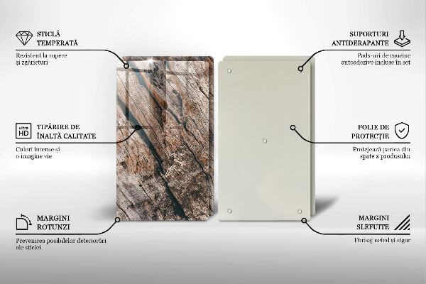 Zaščitna plošča za štedilnik Struktura lesa