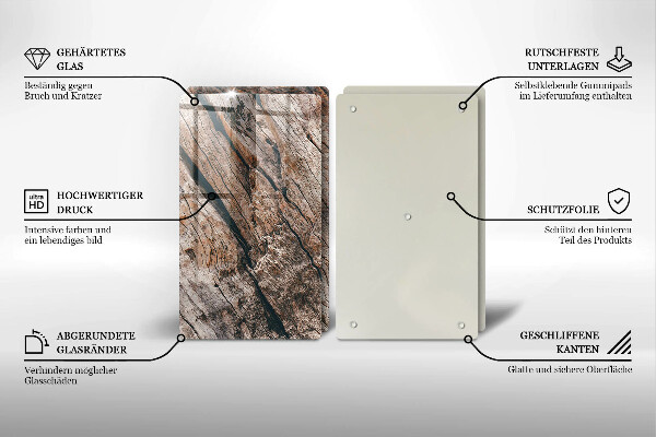 Zaščitna plošča za štedilnik Struktura lesa