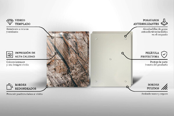 Zaščitna plošča za štedilnik Struktura lesa