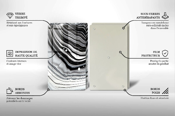 Zaščitna plošča za štedilnik Abstrakcija črnila