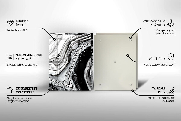 Zaščitna plošča za štedilnik Abstrakcija črnila